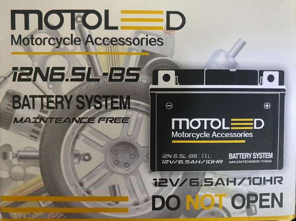 BATERIA YB6.5/12N6.5-BS GEL -ALTO VOLTAJE - Código SKU 12N65BS - Repuesto Moto EKAMOTO