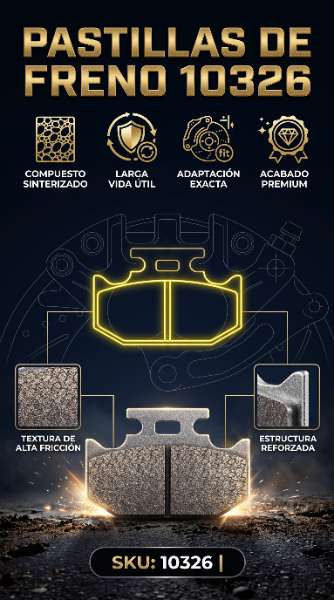 10326 PASTILLA KROSS FZ TRASERA - Código SKU 10326 - Repuesto Moto EKAMOTO