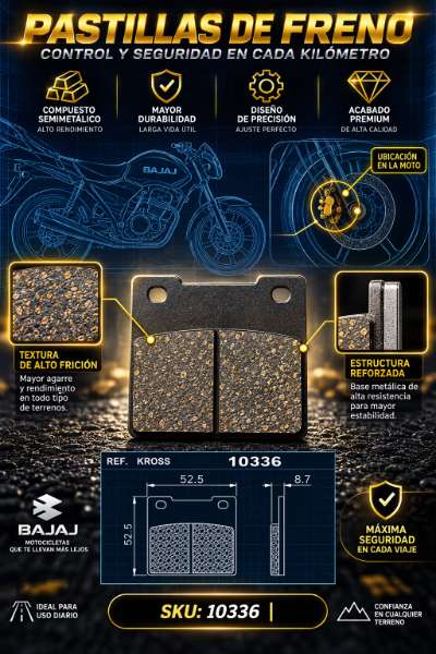 10336 PASTILLA KROSS BMW - Código SKU 10336 - Repuesto Moto EKAMOTO