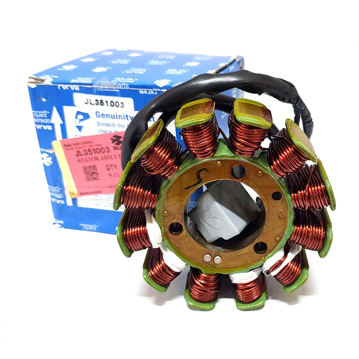 Plato Bobina Stator Pulsar Ns200 12 Nucleos - Código SKU JL351003 - Repuesto Moto EKAMOTO