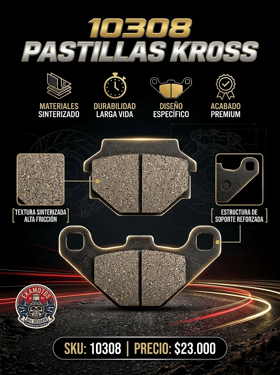 10308 PASTILLAS KROSS - Código SKU 10308 - Repuesto Moto EKAMOTO