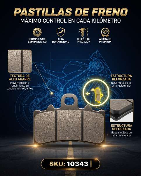 10343 PASTILLAS KROSS DUKE 390 - Código SKU 10343 - Repuesto Moto EKAMOTO