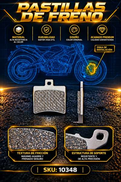 10348 PASTILLAS KROSS   Life 125 - Código SKU 10348 - Repuesto Moto EKAMOTO