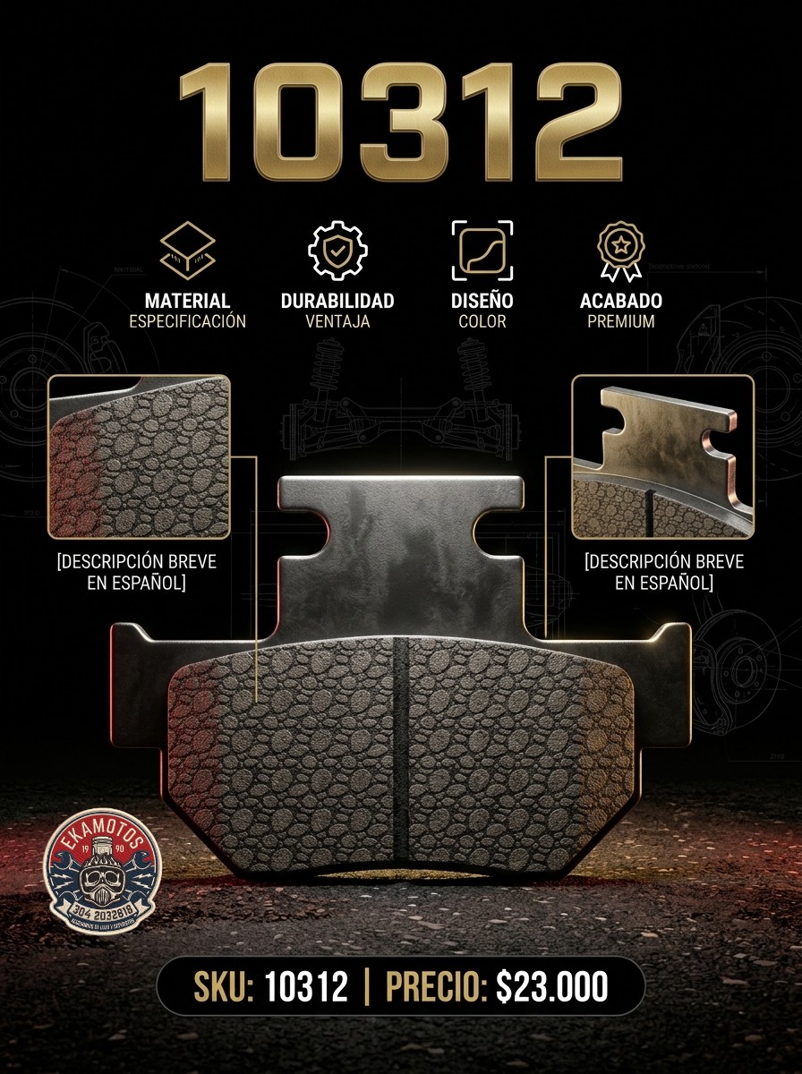 10312 PASTILLAS KROSS RENEGADO - Código SKU 10312 - Repuesto Moto EKAMOTO