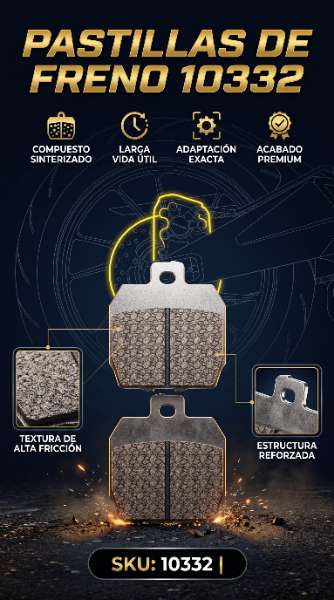 10332 PASTILLAS KROSS PULSAR 220 F - Código SKU 10332 - Repuesto Moto EKAMOTO