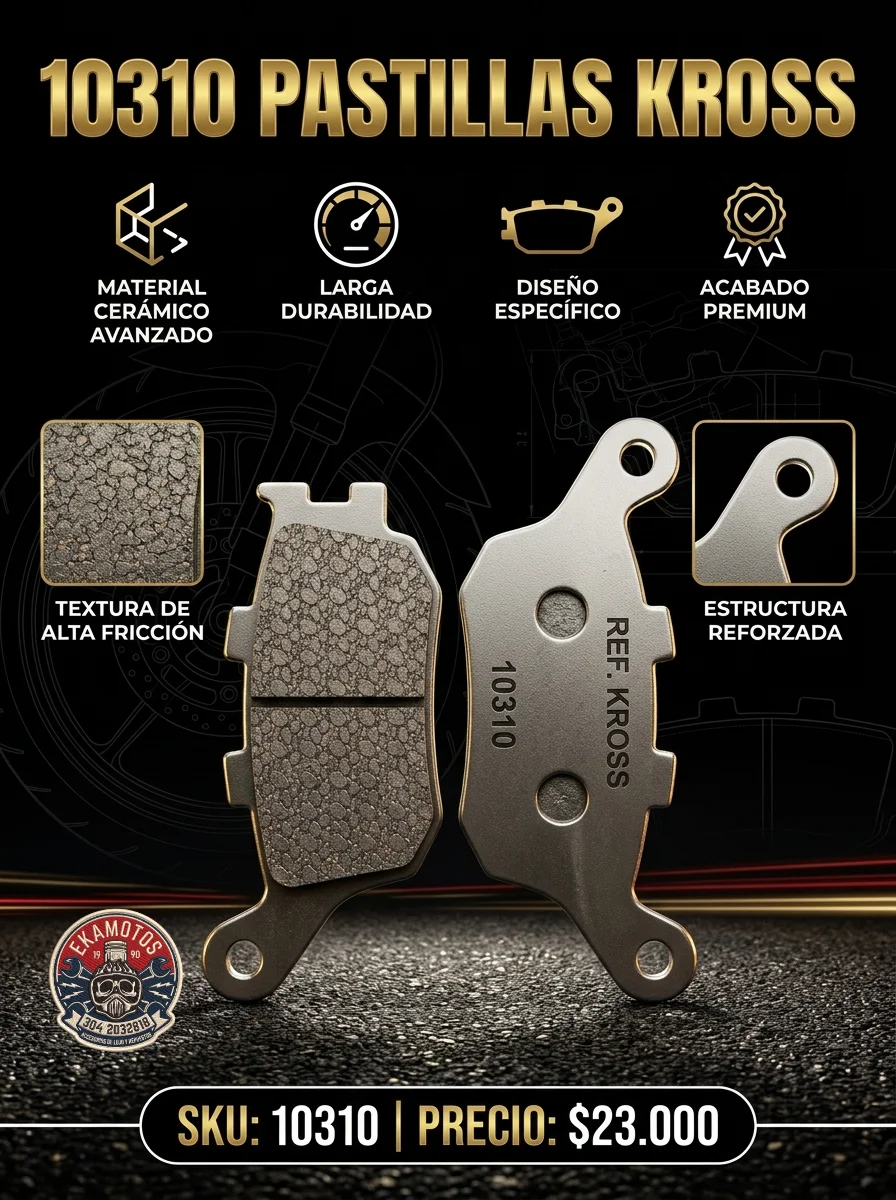 10310 PASTILLAS KROSS - Código SKU 10310 - Repuesto Moto EKAMOTO